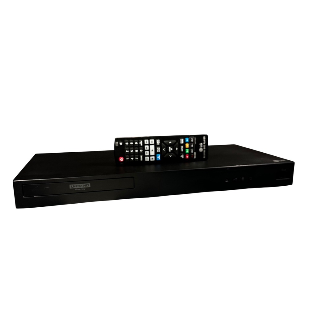 LG UBKC90 4K Ultra HD 3D Blu-ray Player HDR Dolby Vision Black w/ Remote Tested